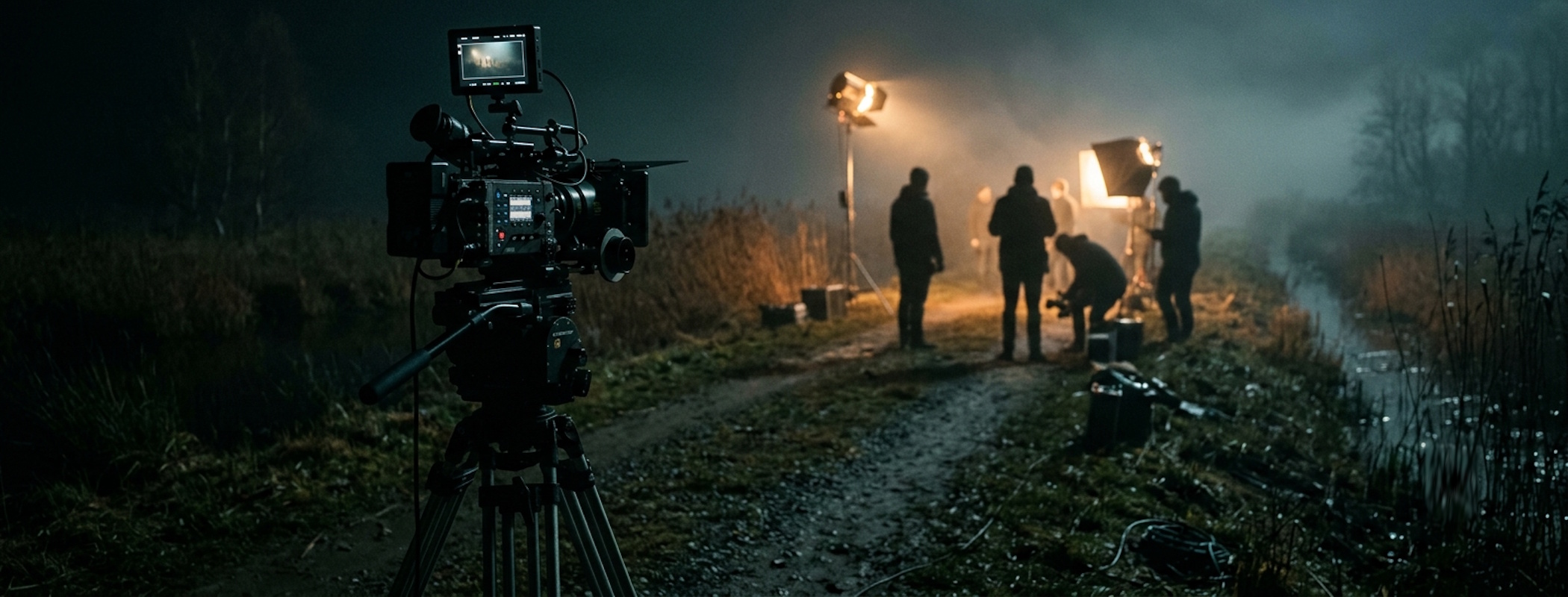 Filmset-Atmosphäre aus einer Produktion von Michael Lütje